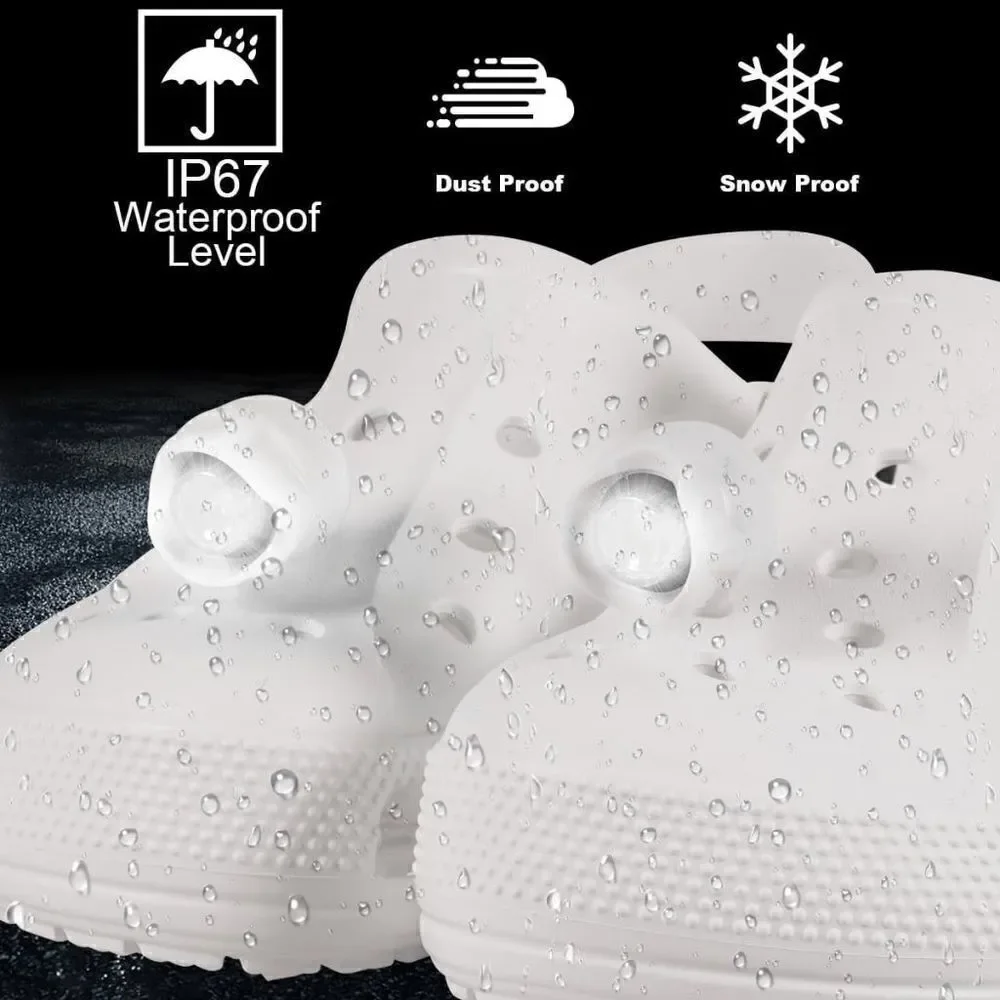 2Pcs LED Headlights for Croc Adults and Kids - Hiking, Dog Walking & Camping Gea